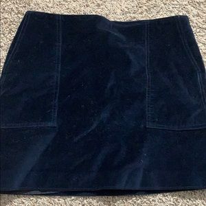 Gap navy blue velvet skirt